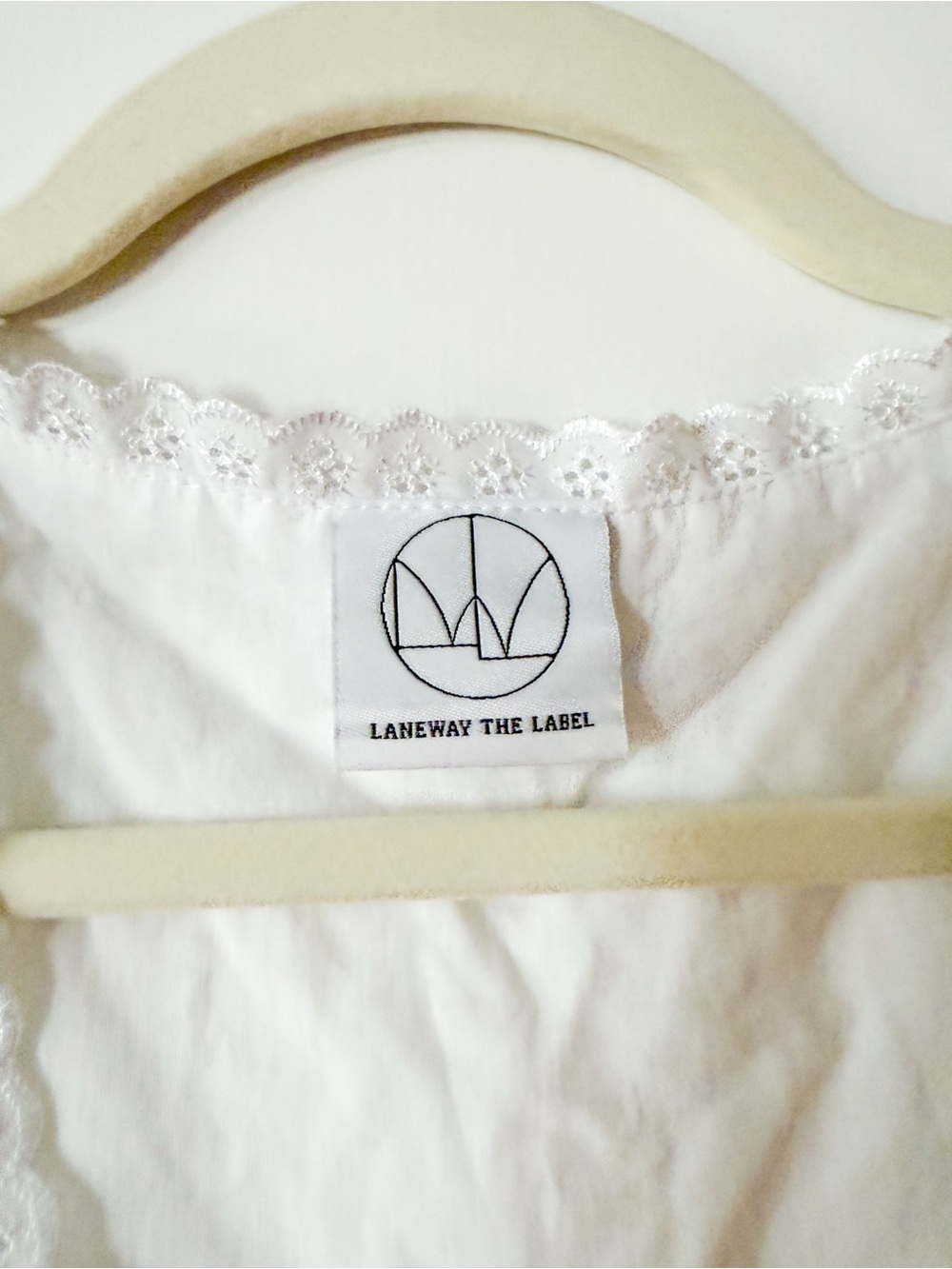 Laneway the Label Vintage Cotton Gown in Ivory White Size S/M - Picture 9 of 16